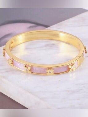 Kate Spade Heritage Bloom Hinged Bangle Bracelet
